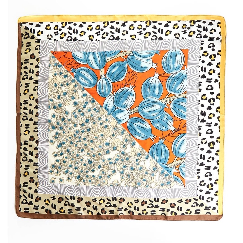 Tangerine Animal Print Scarf Bold • Colorful • Lightweight Statement Piece